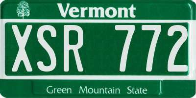 VT license plate XSR772