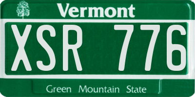 VT license plate XSR776