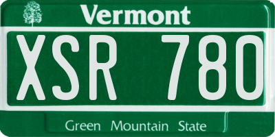 VT license plate XSR780