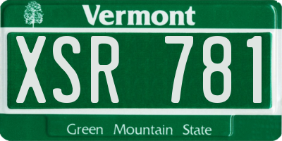VT license plate XSR781