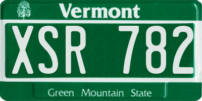VT license plate XSR782