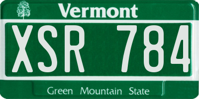 VT license plate XSR784