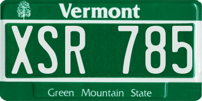 VT license plate XSR785