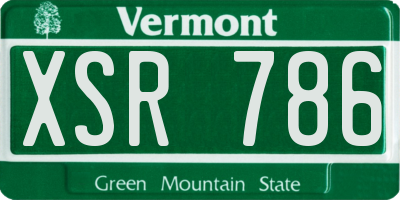 VT license plate XSR786