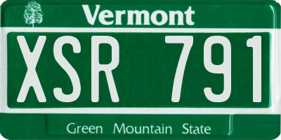 VT license plate XSR791