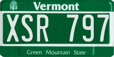 VT license plate XSR797