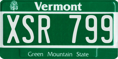 VT license plate XSR799