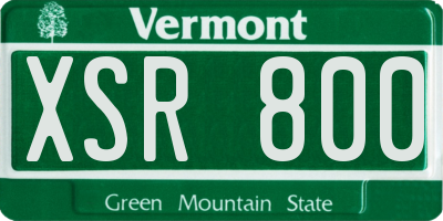 VT license plate XSR800