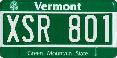 VT license plate XSR801