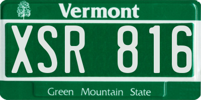 VT license plate XSR816