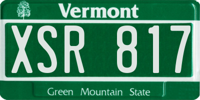 VT license plate XSR817