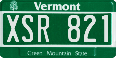 VT license plate XSR821