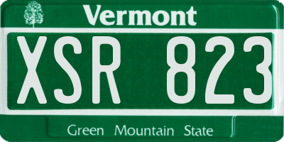 VT license plate XSR823