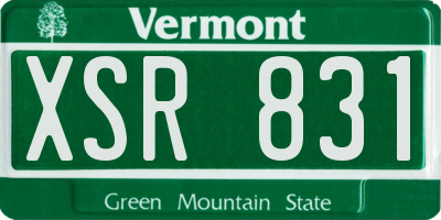 VT license plate XSR831
