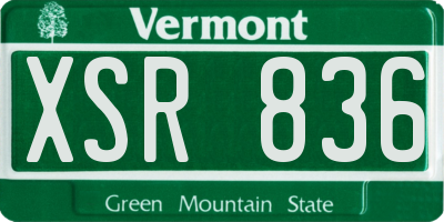 VT license plate XSR836