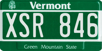 VT license plate XSR846