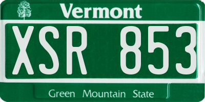 VT license plate XSR853
