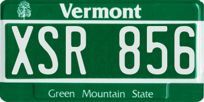 VT license plate XSR856