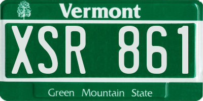 VT license plate XSR861