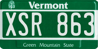 VT license plate XSR863