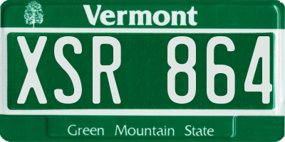 VT license plate XSR864