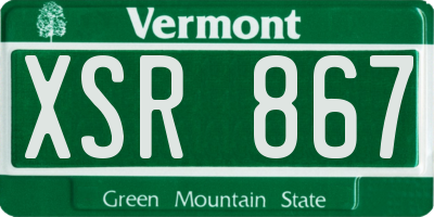 VT license plate XSR867