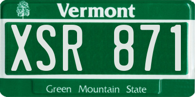VT license plate XSR871