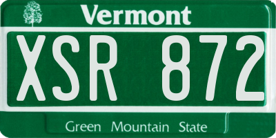 VT license plate XSR872