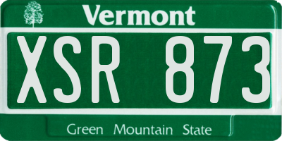 VT license plate XSR873