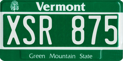 VT license plate XSR875