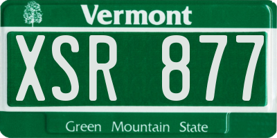 VT license plate XSR877