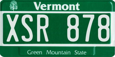 VT license plate XSR878
