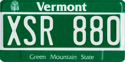 VT license plate XSR880