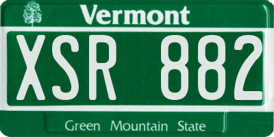 VT license plate XSR882