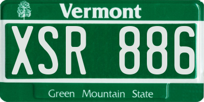 VT license plate XSR886