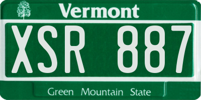 VT license plate XSR887