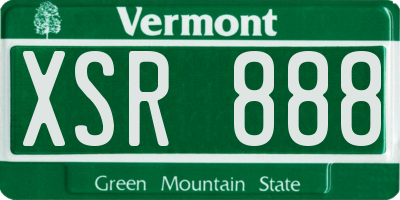 VT license plate XSR888