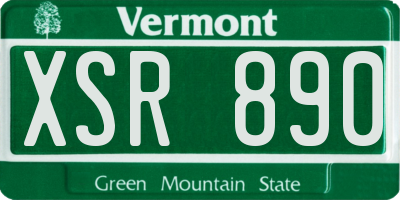 VT license plate XSR890