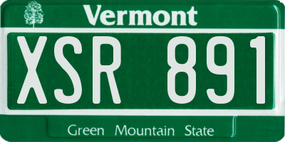 VT license plate XSR891
