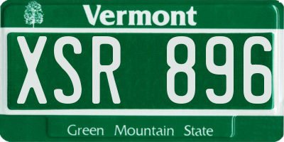 VT license plate XSR896