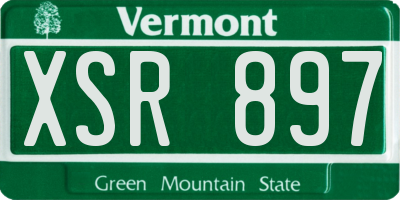 VT license plate XSR897