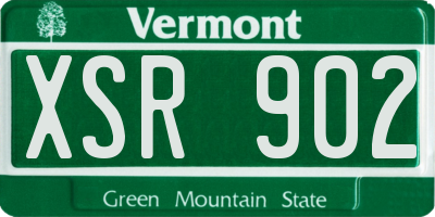 VT license plate XSR902