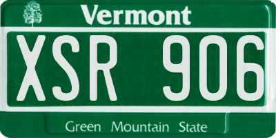 VT license plate XSR906