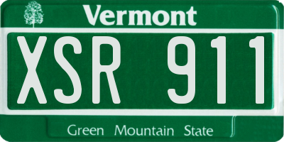 VT license plate XSR911