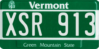 VT license plate XSR913