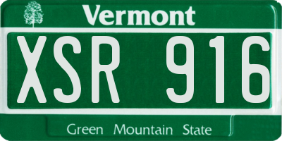 VT license plate XSR916