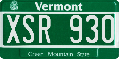 VT license plate XSR930