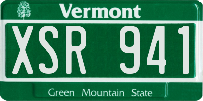 VT license plate XSR941