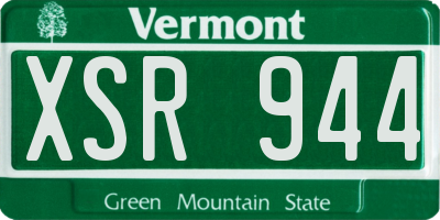 VT license plate XSR944