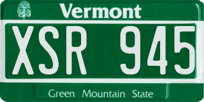 VT license plate XSR945